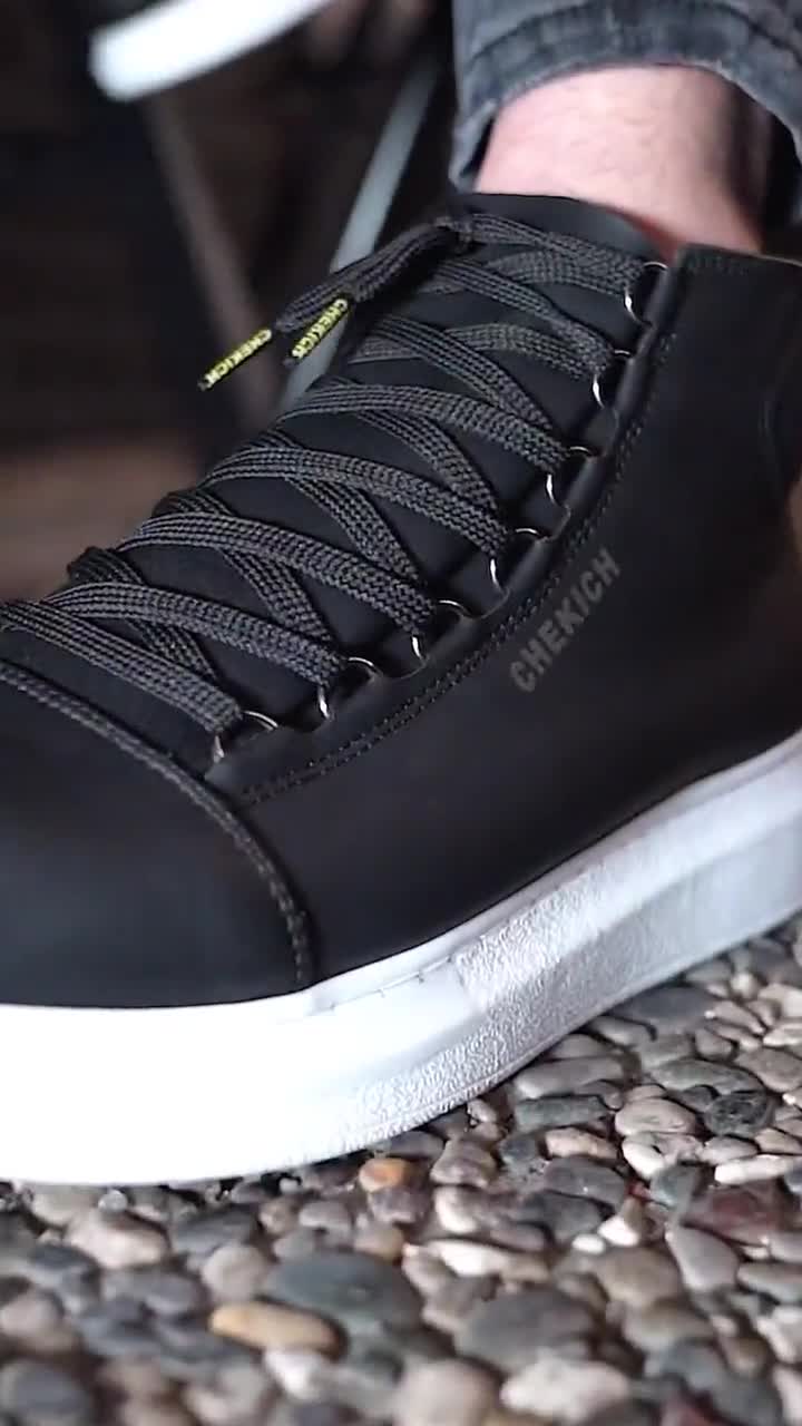 Black Mid Top Sneaker CH258
