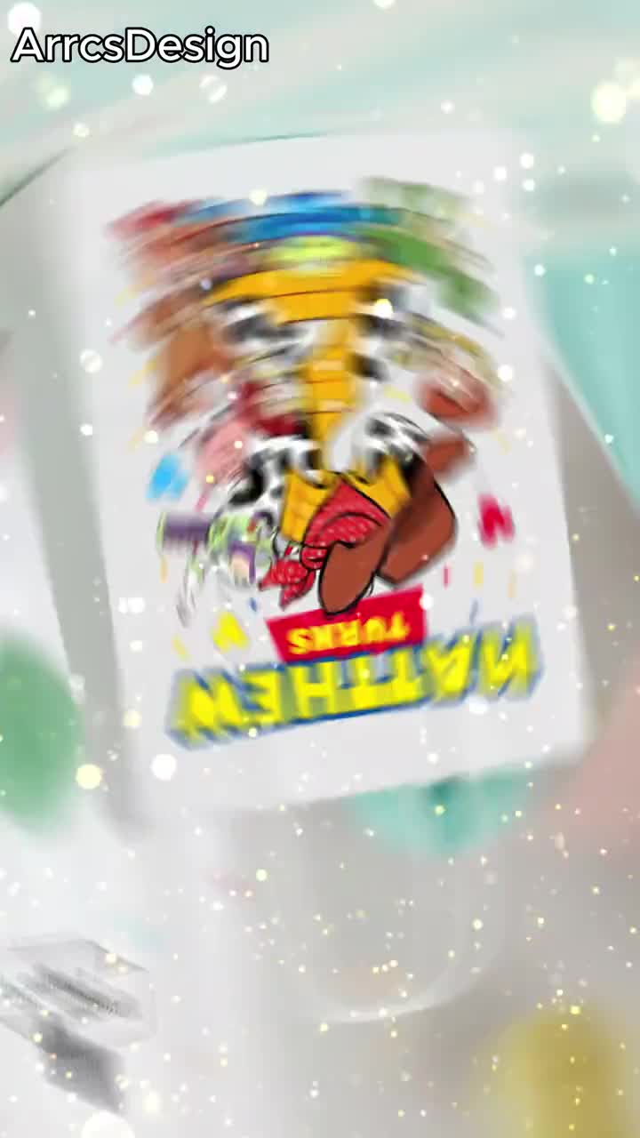 Personalized Stitch Paper Gift Bag, Custom Name Girls Birthday Favor Bag video poster