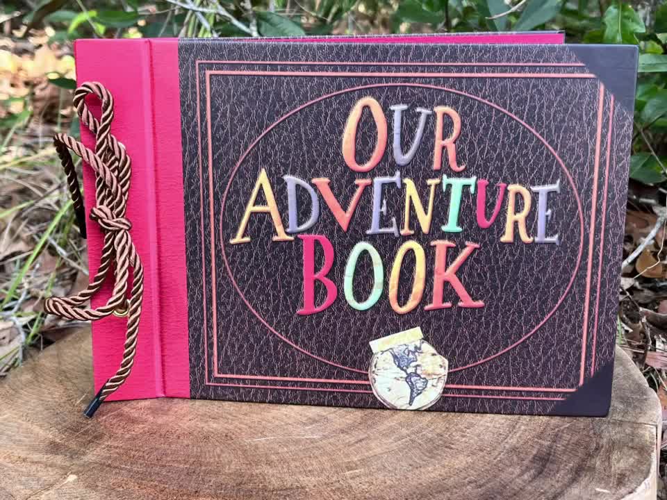 Custom Our Adventure Book , Wow, Incredible Package, Pixar up Themed  Scrapbook Photo Album, Wedding Guestbook FREE CLIP ART 