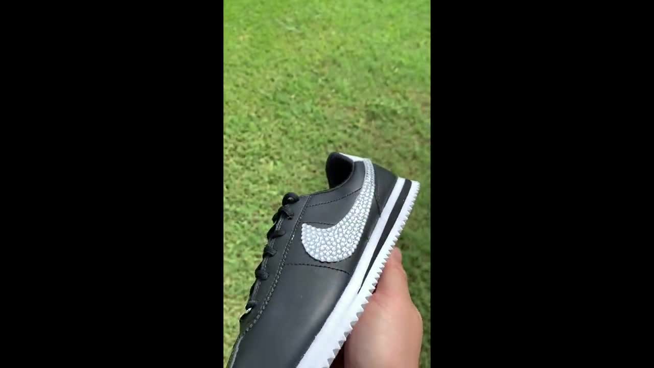 Custom Nike Cortez Shoes Bling Swarovski Crystals fashion 