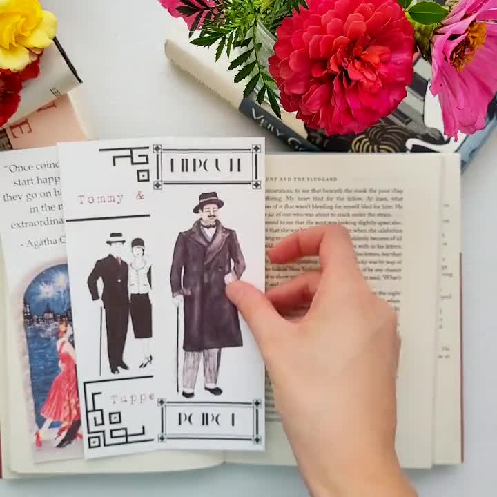 Captain Hastings Bookmark, Poirot Book Mark, Agatha Christie Bookmark, Book  Club Favor, Mystery Bookmark, Poirot and Hastings