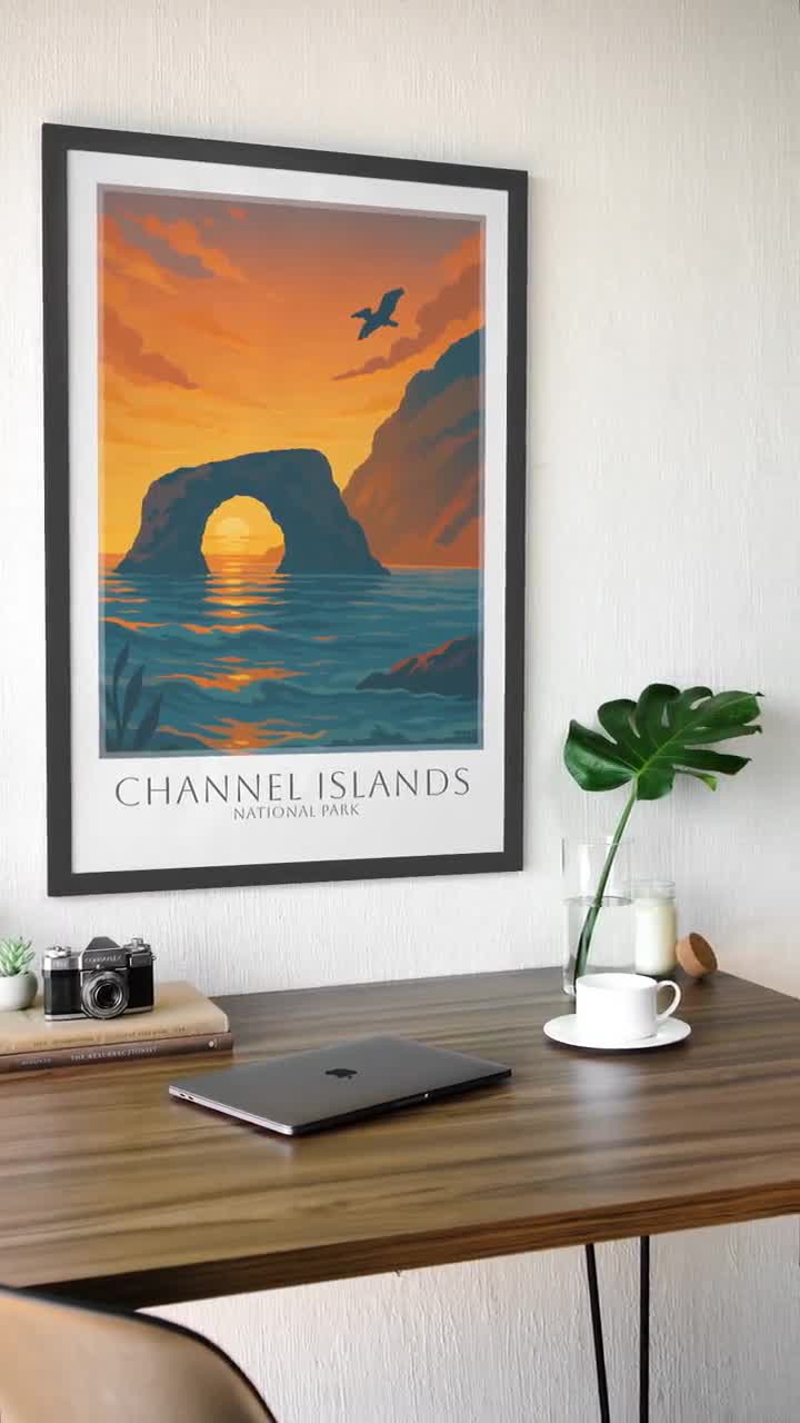 CHANNEL ISLANDS * Travel Poster * National Park Wall Art video poster