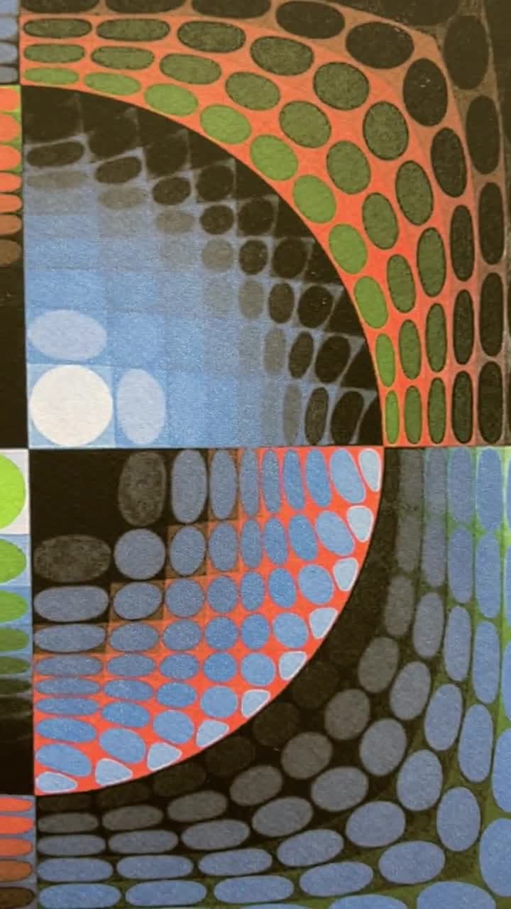VICTOR VASARELY - Astonishing - signed, certificate, limited edition 45/500, 35 x 50 cm, #victorvasarely #artwall #artprint #opart video poster