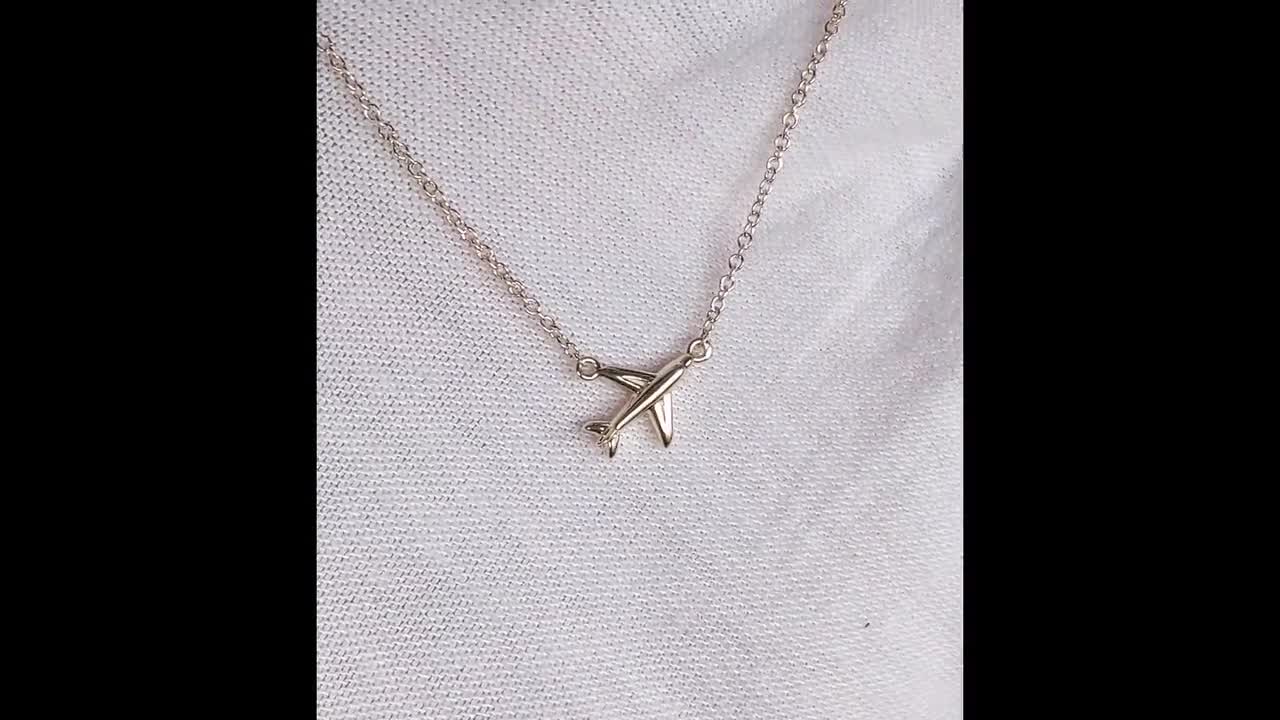 14KT Gold Gold 3-D Low-Wing Airplane Pendant - Reflections Fine Jewelry