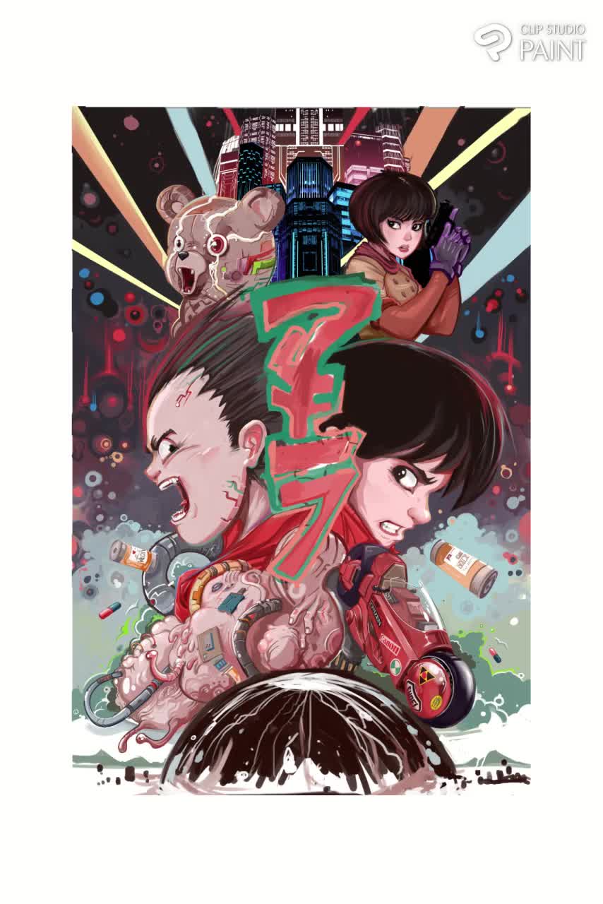 Akira Anime Cyberpunk Movie Poster - Trends Bedding