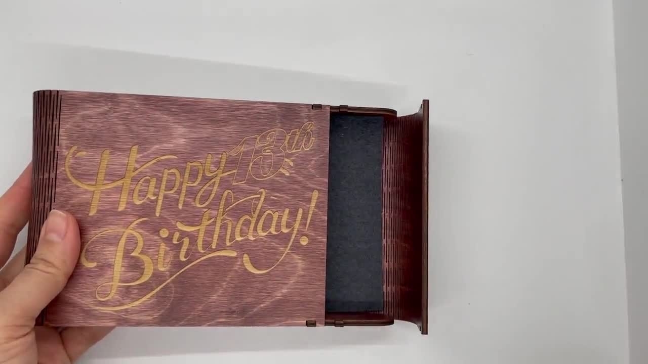 Unique Happy Birthday, Anniversary Book Box / Album box laser