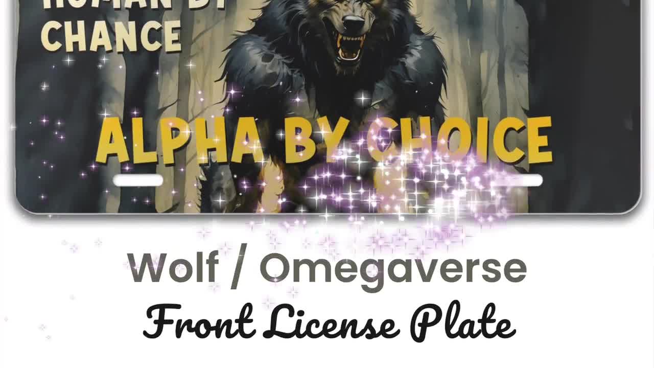 Alpha By Choice, Wolf Front License Plate, Vintage 90s Wolf Emo Meme Tag,  Wolf Sigma, Omegaverse Car Decor, Wolf Vanity Plate, Werewolf Fan