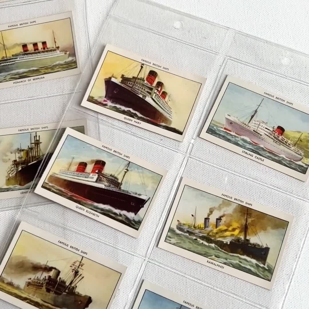 Amalgamated Tobacco Cigarette Cards: Famous British Ship Series, Set of 25