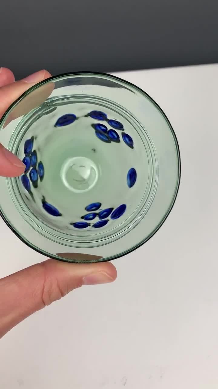 Ancient Roman Glass Cup with Wave Relief (Small) in Pair