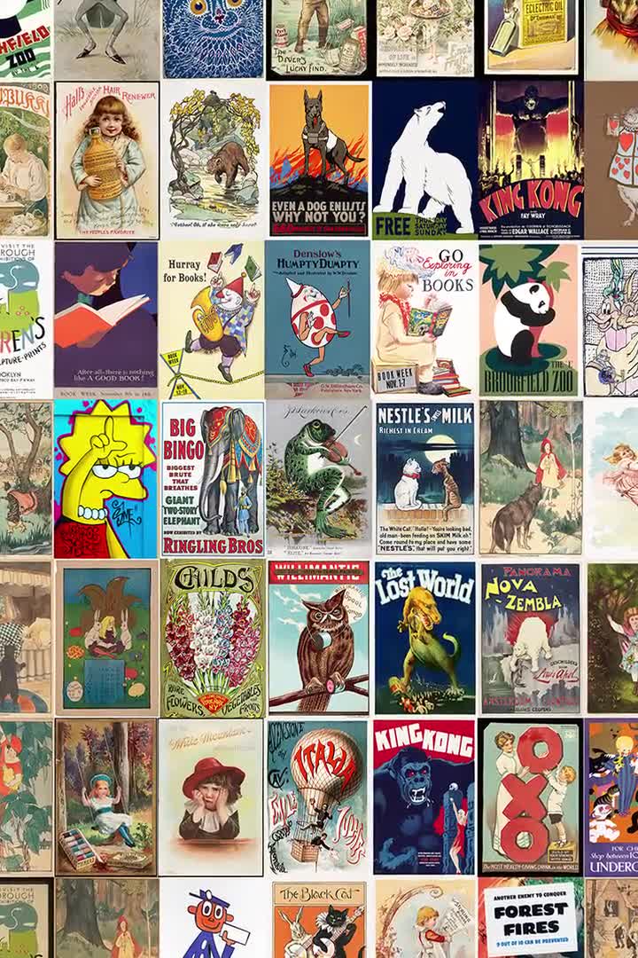 70年代の漫画ポスター、トレンディなウォールアート、ヴィンテージ