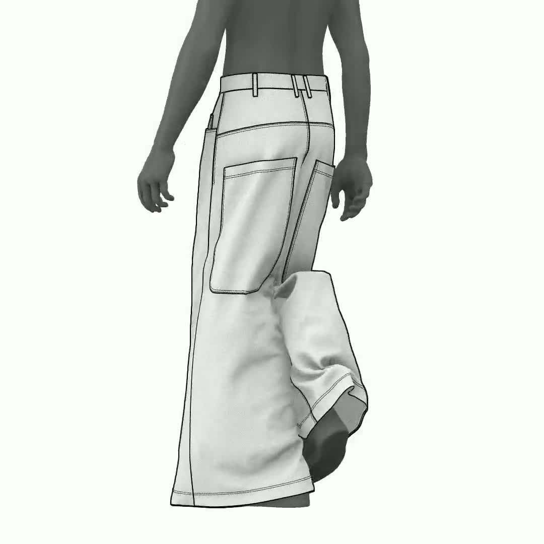 Phat Pants - Wide Leg Rave Pants - Oversized Skater Baggy Jeans