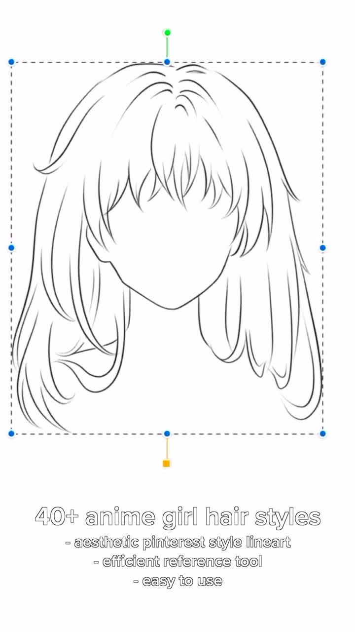 Procreate Manga Hairstyles Stamps. Anime Girl Hairstyle Stamp -  Israel