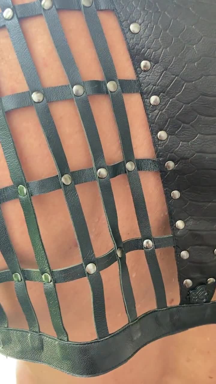 Love Khaos Men's Anubis Leather Chest Harness