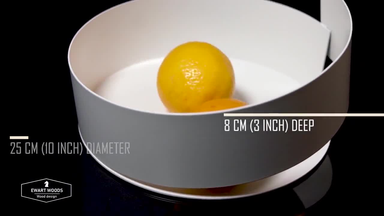 FZYCOM Obstschalen Set 2-teilig - Metall Obstkörbe In Schwarz & Gold 28x28cm