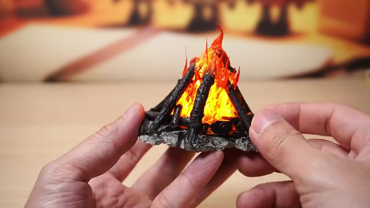 WORGEOUS 100 Pcs Fake Bonfire Model Tiny Fire Miniature Decoration For