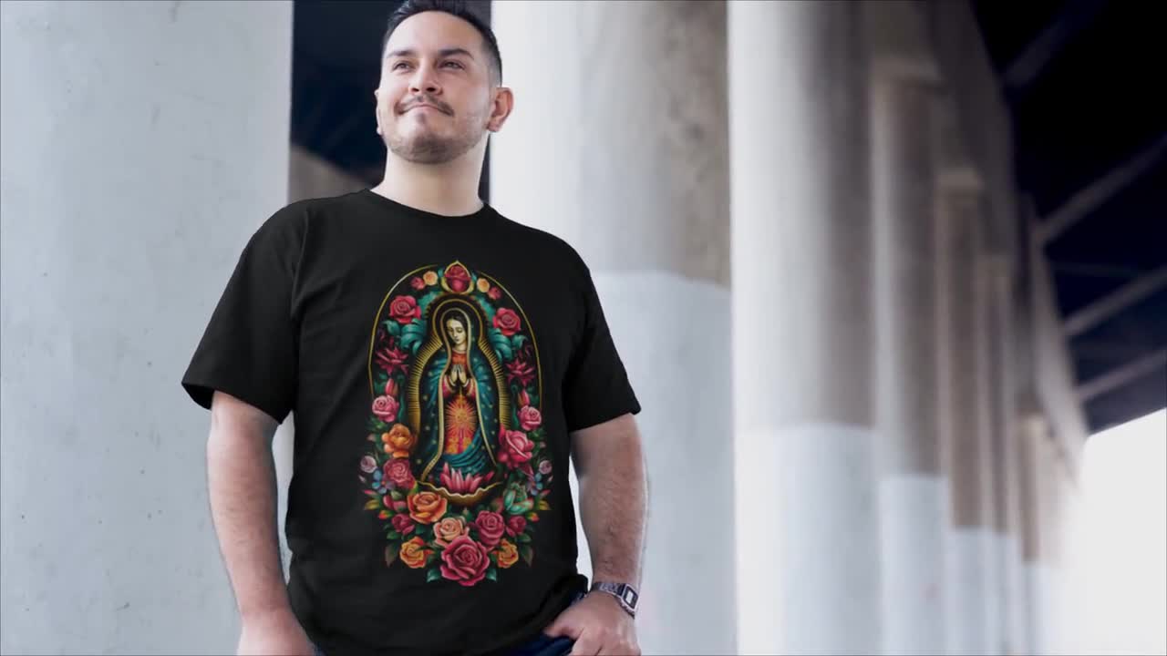 Catholic gifts for men virgin of guadalupe virgin mary art virgin mary  shirt faith t-shirt christian apparel catholic t shirt