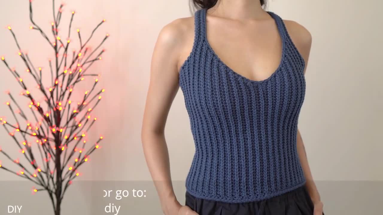 Ivy Open Back Textured Top Written Crochet Pattern -  Hong Kong