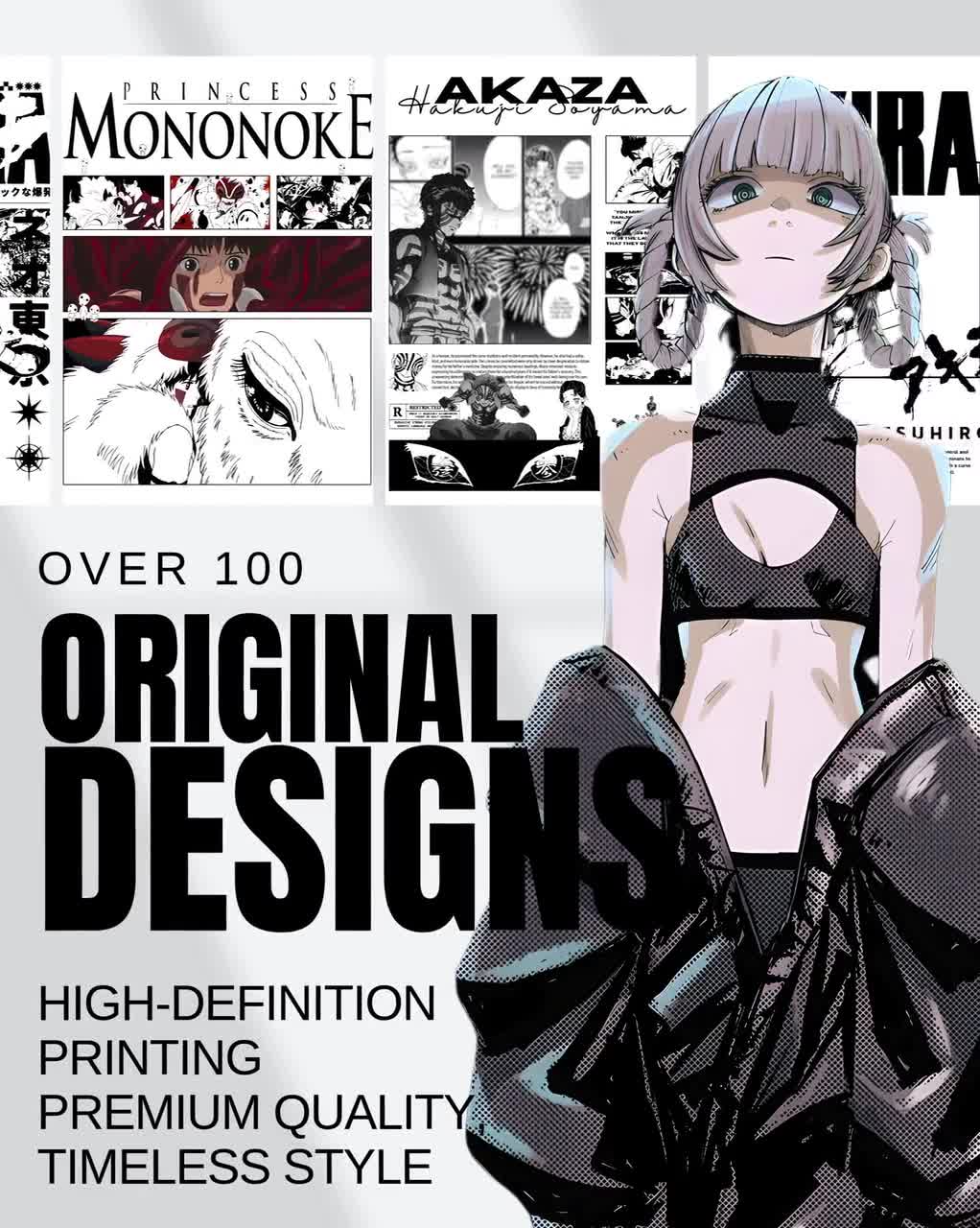 Dorohedoro Fan Art Print Poster – Japanese Manga Poster, Caiman and Nikaido Poster, Dark Fantasy Anime Wall Art video poster