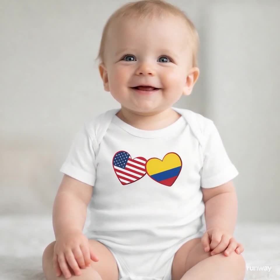 Colombia - Colombian and American Infant Bodysuit Baby Romper - Etsy