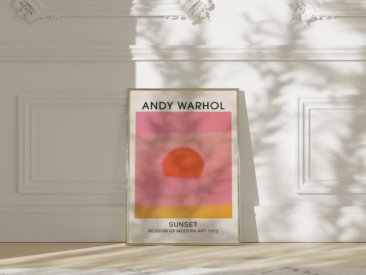 Andy Warhol Print Andy Warhol Sunset Print Museum Print Modern Art