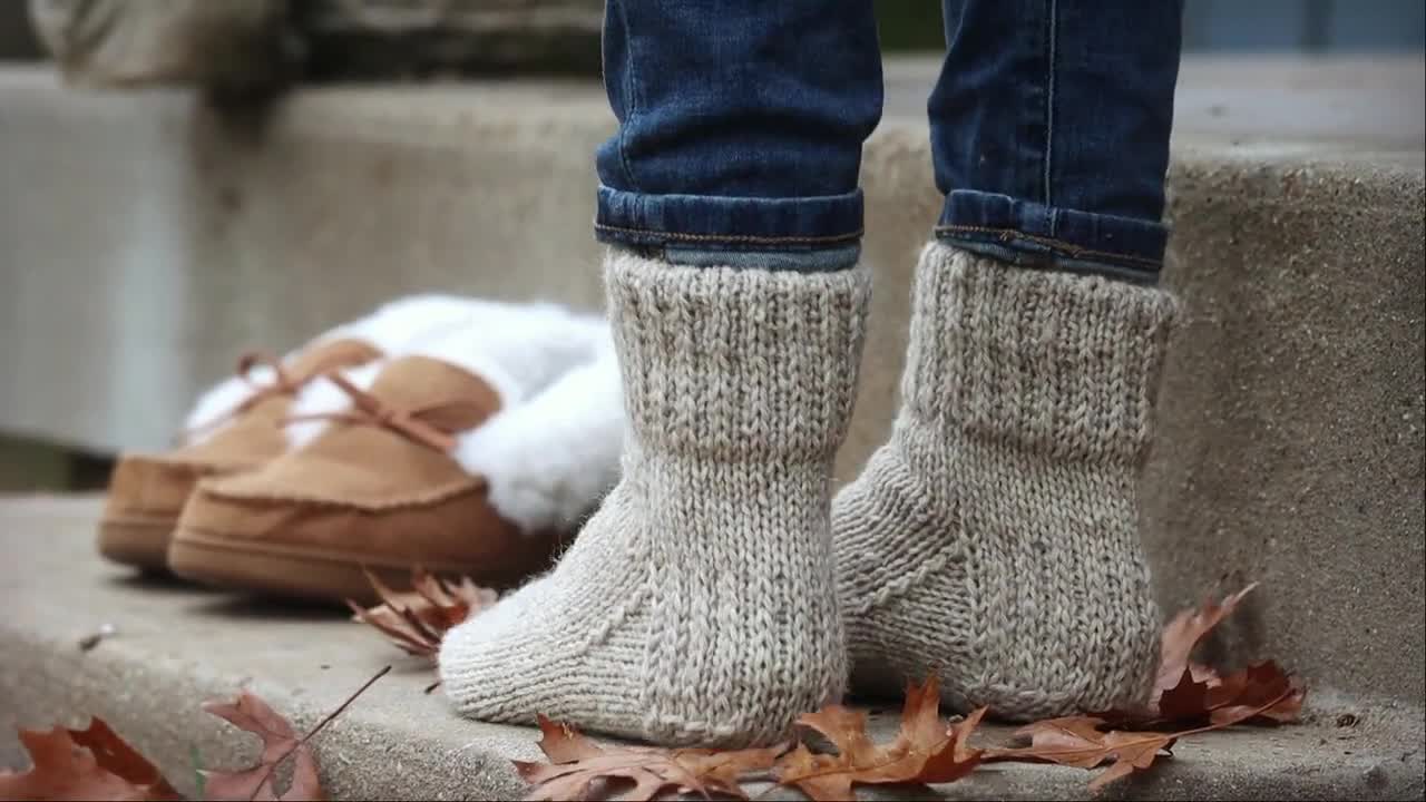 Double-Knit Socks Knitting Pattern, Darling Jadore, Arbor Socks