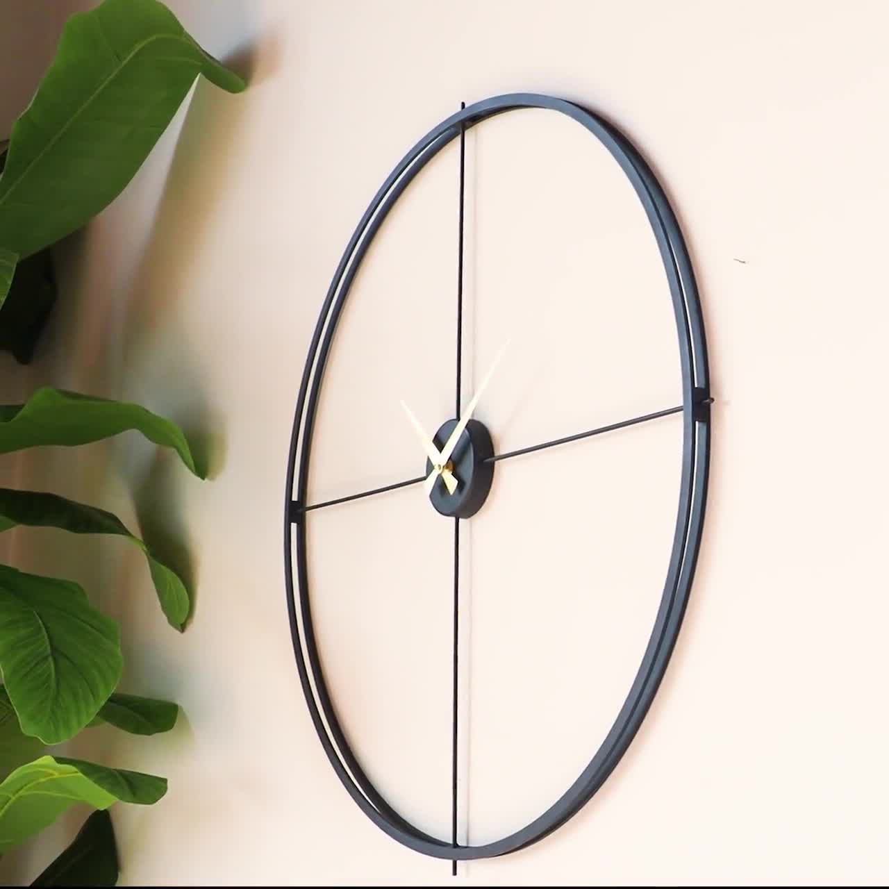  YISITEONE Large Decorative Wall Clock for Living Room