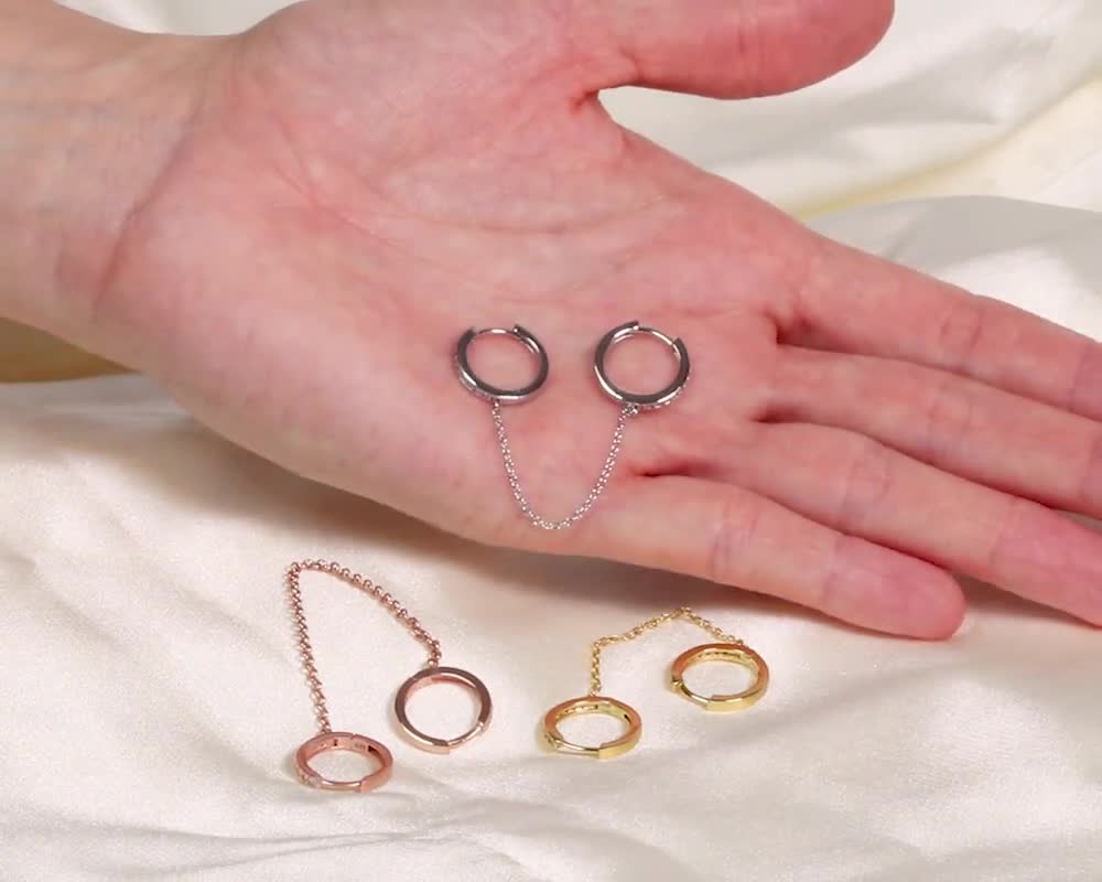 Orecchini a cerchio in argento sterling con volto di luna crescente, orecchini a cerchio pendenti con ciondolo staccabile, argento o oro, ciondolo intercambiabile - Italia