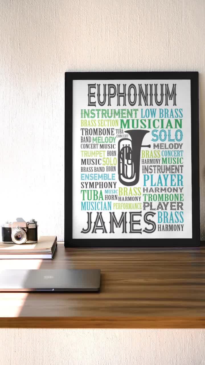 Personalised Euphonium Player Gift, Euphonium Gift, Euphonium Typography  Poster, Euphonium Player Art, Marching Band Gift, Digital file