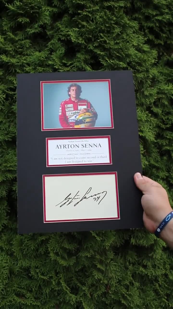 Ayrton Senna AUTOGRAPH DISPLAY Unique Artwork Magic F1 Best Driver