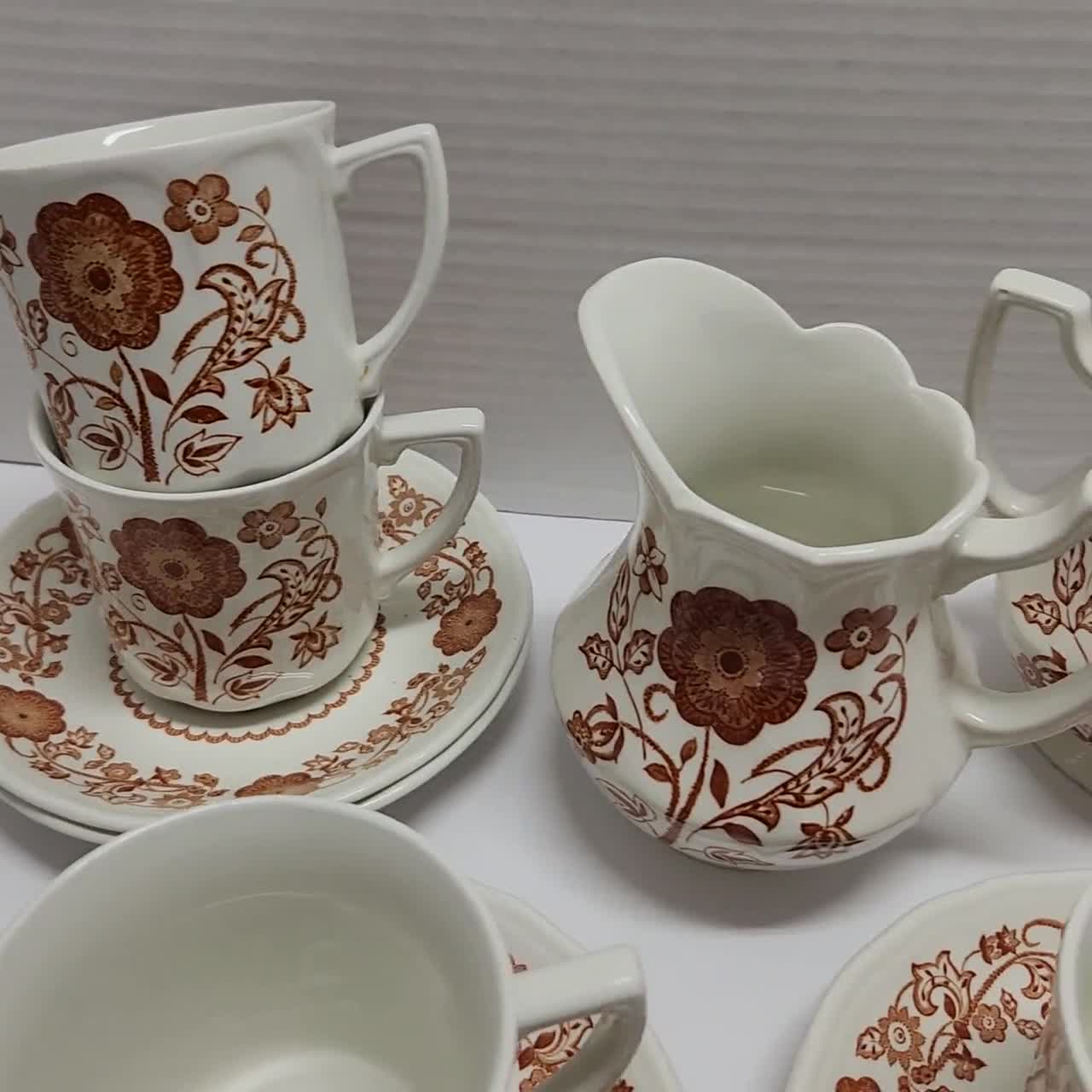 Vintage J & G Meakin Woburn Ironstone Tea Set, Royal Staffordshire