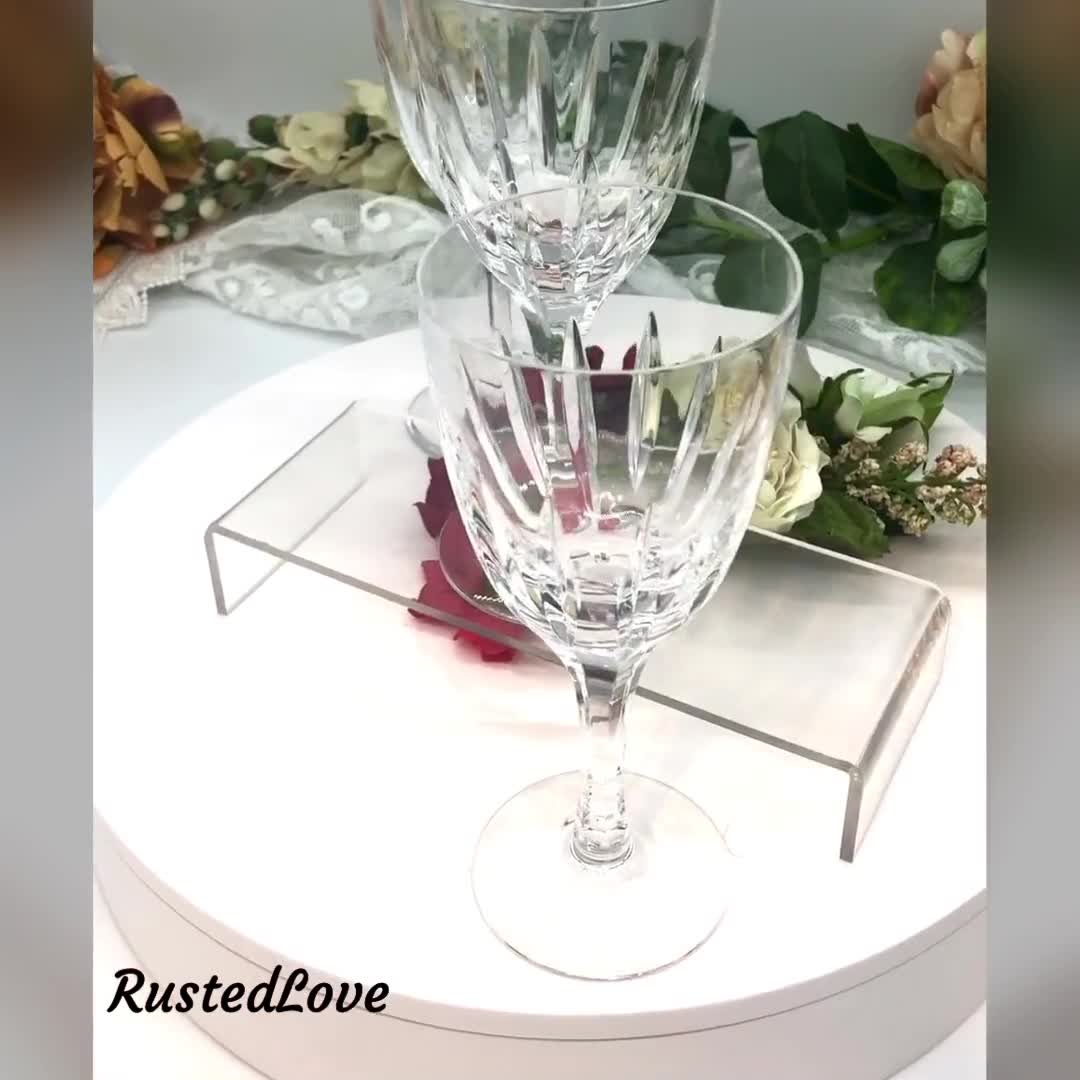 Set of 2 ATLANTIS Celebration 7 1/4 Crystal Wine Glasses ~ Nice Lot!!