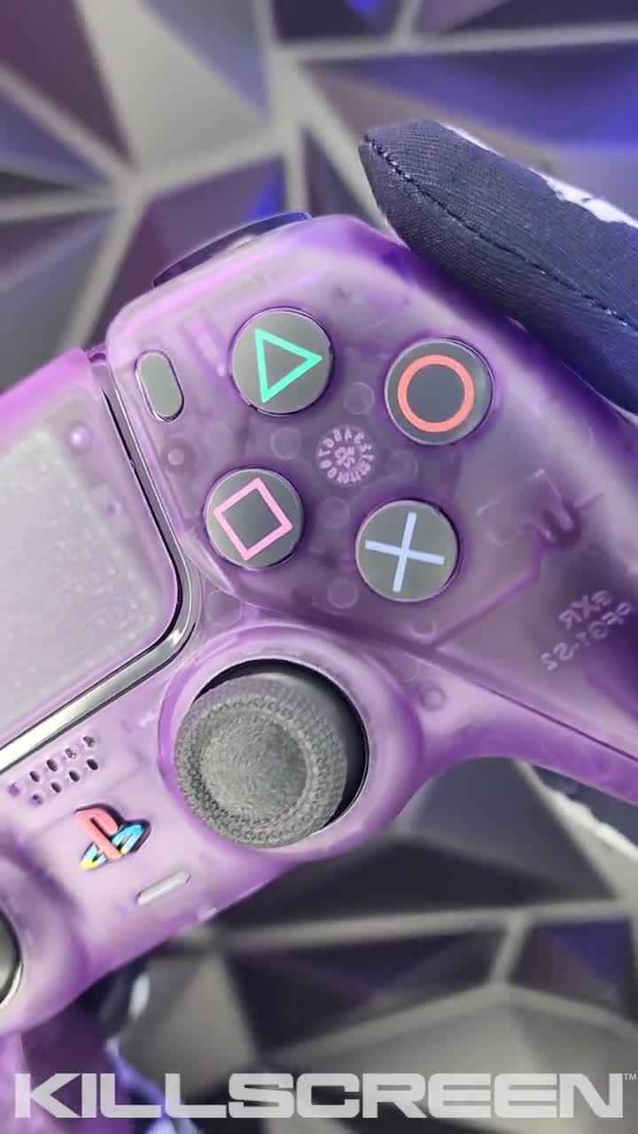 アトミックパープル レトロ PS5 コントローラー キルスクリーン x
