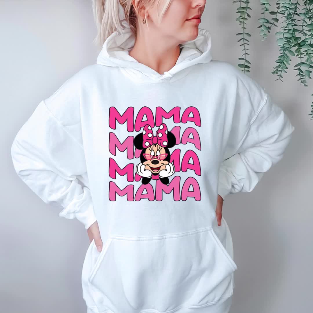 Mama Minnie Mouse Hoodie: Retro Disney Trip Hooded Sweatshirt, Mothers Day Gift, Mama Pullover video poster