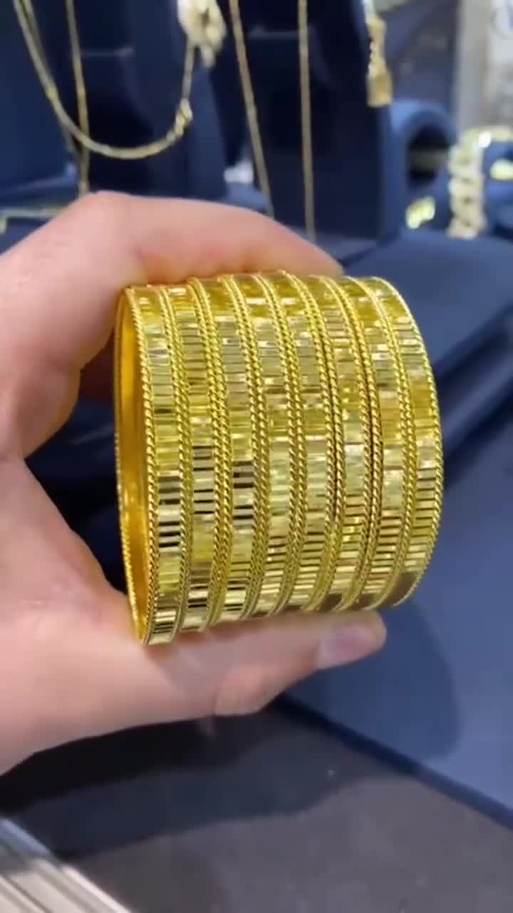 22K Gold-plated Wide Bangle: Turkish Handmade Statement Bracelet