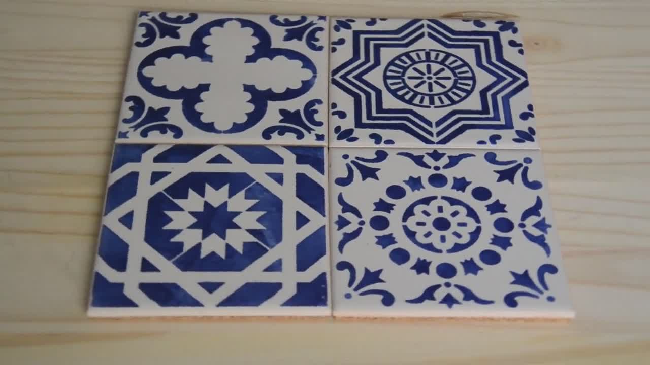 Mali Bogolon Ceramic Tile Coaster outlet Set