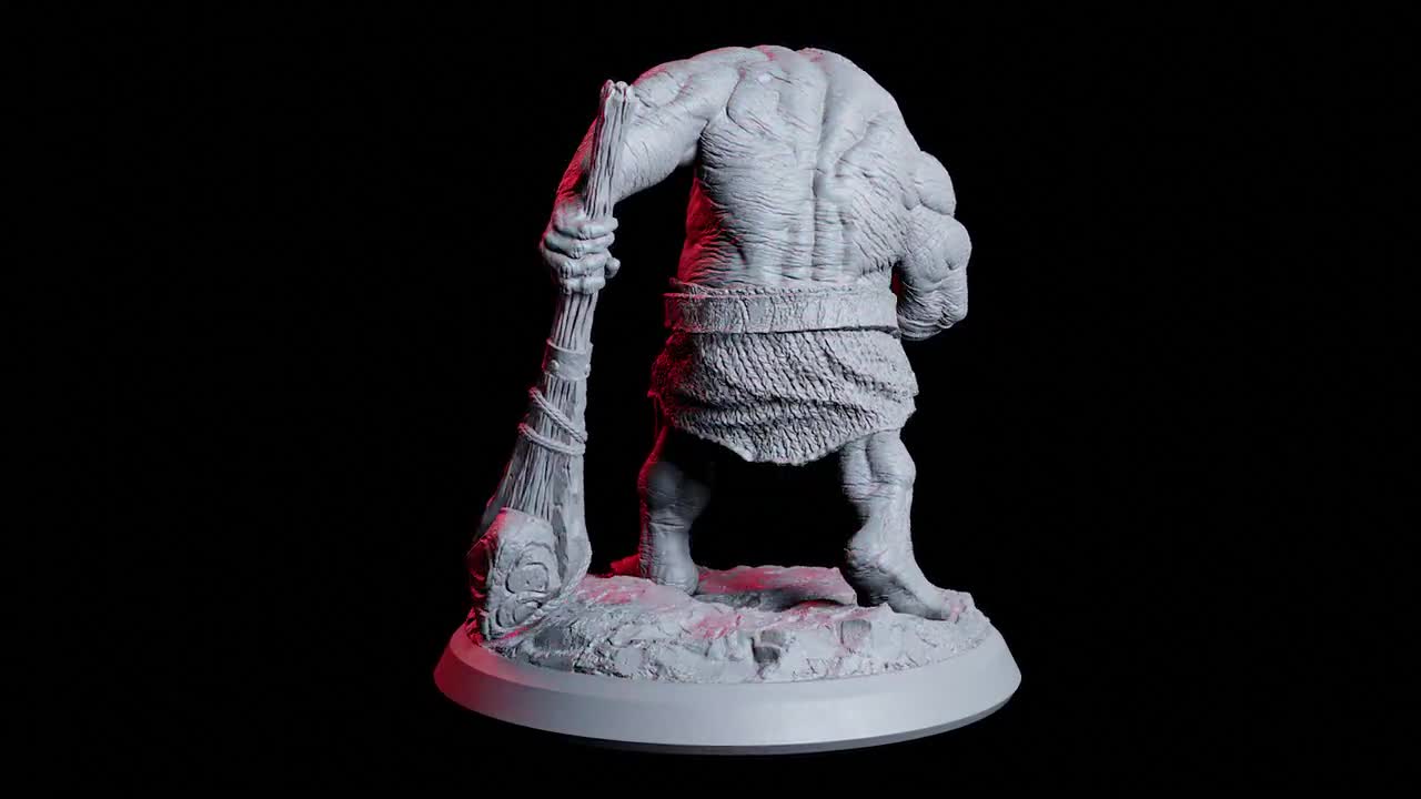 超激レア！hillsoft Ogre l Figure 非売品 Mountain Ogre Miniature - Large Giant - Elves of Highland - Flesh