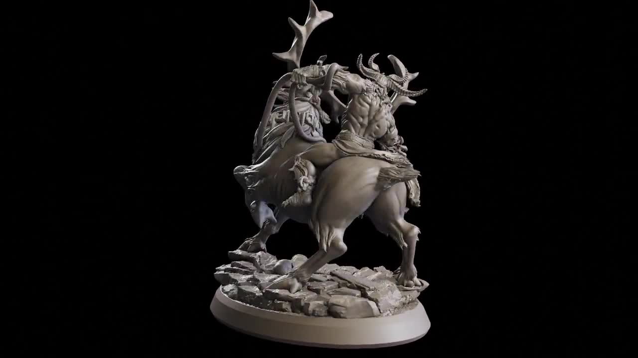 Krampus on Reindeer Flesh of Gods the Tribal Gathering 3D Printed Miniature  Gaming Tabletop - Etsy