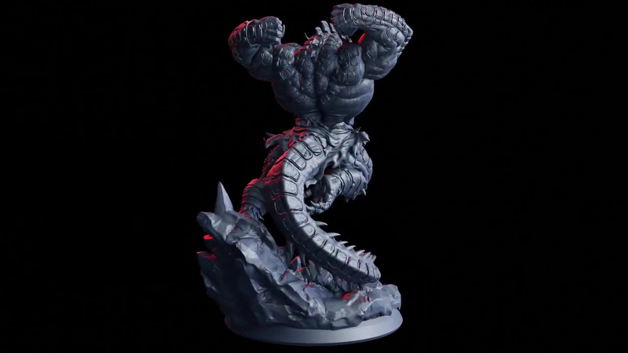 D&D 巨大ハーフドラゴン モンク / バーバリアン | RPG モデル | ハーフ