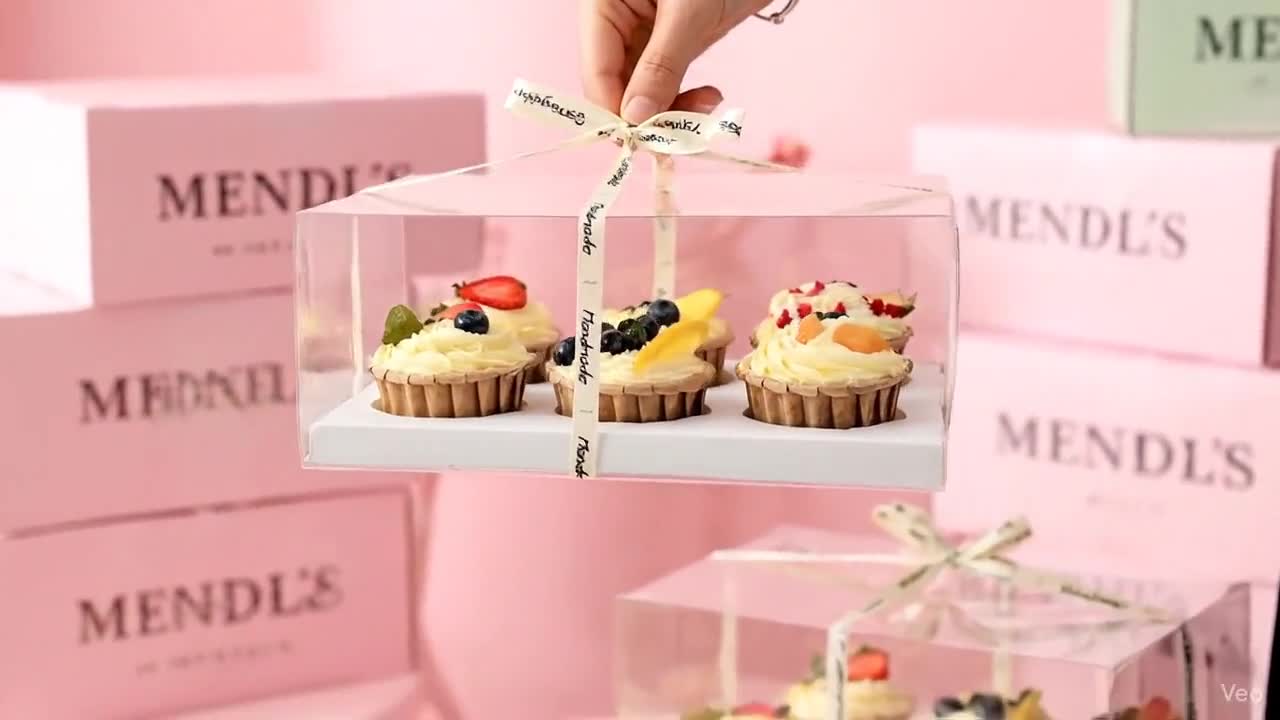 50 Scatole Per Cupcake Con Finestra E Inserti – Confezioni In Cartone Bianco 350g, Per Muffin E Dolci, Ideali Per Feste E Matrimoni
