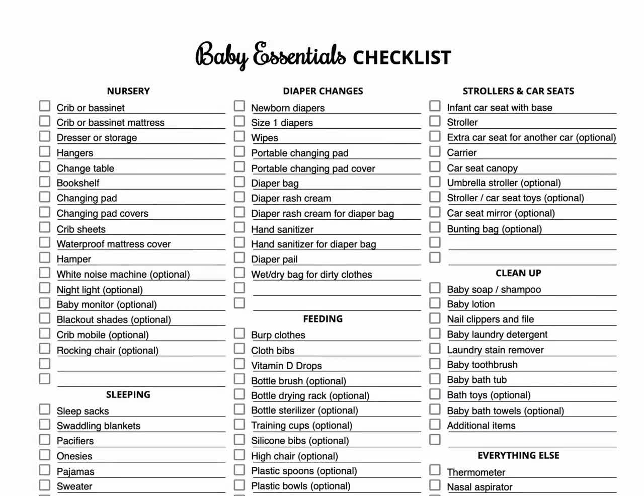 My Baby Essentials Checklist + the Best Baby Sale! - Vandi Fair