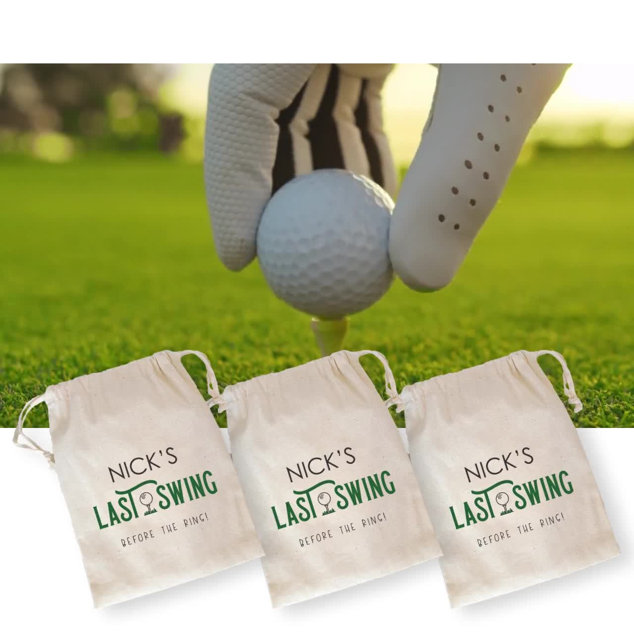 Bachelor Party Last Swing, Set of 10 Personalized Favor Bags, Bachelor Party  Golf Trip, Bachelor Party Favors, Custom Golf Trip Favor Bags 