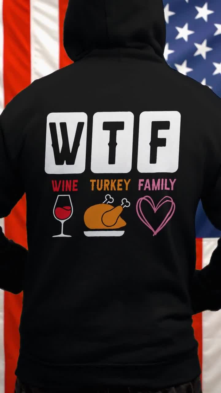 WTF Wine Turkey Family svg, Fall and Thanksgiving Sign Cut File svg for  Cricut, Thanksgiving shirt family png sublimation print.