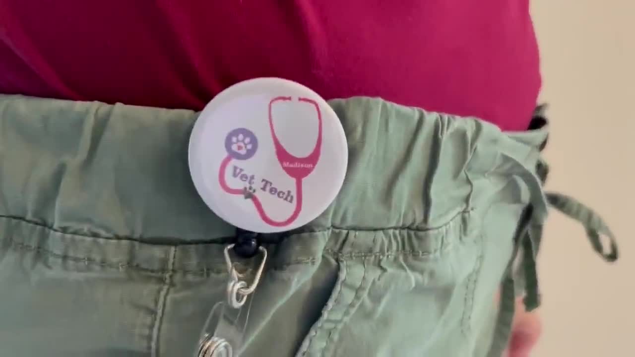 Infermiera pediatrica personalizzata Bobina di badge retrattile