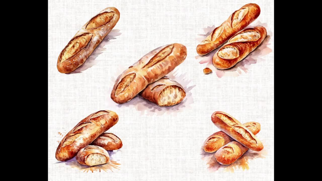 french loaf clipart