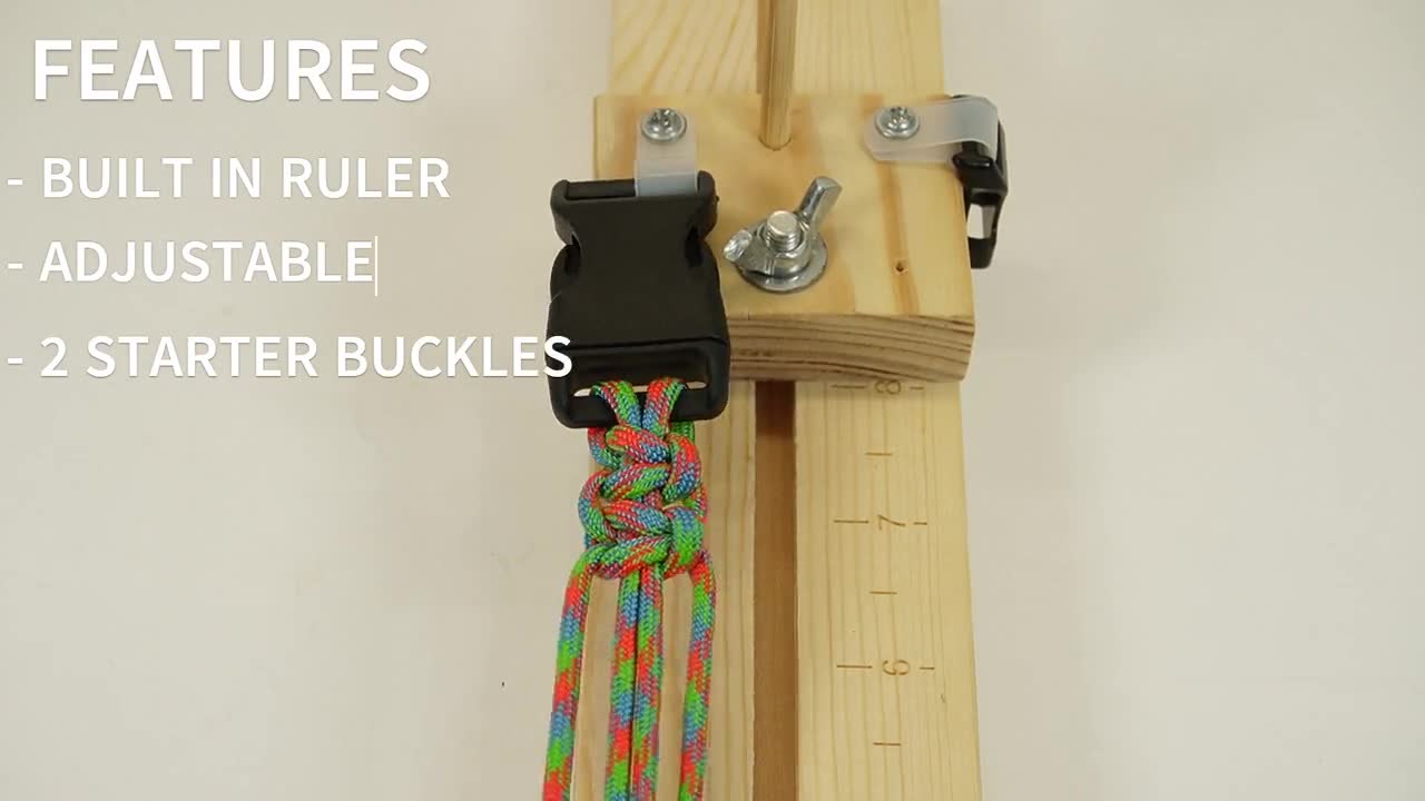 Beginner Paracord Wood Jig Adjustable Length Bracelet Making, Paracord  Craft, Braiding Weaving Tool Kit With Buckles 