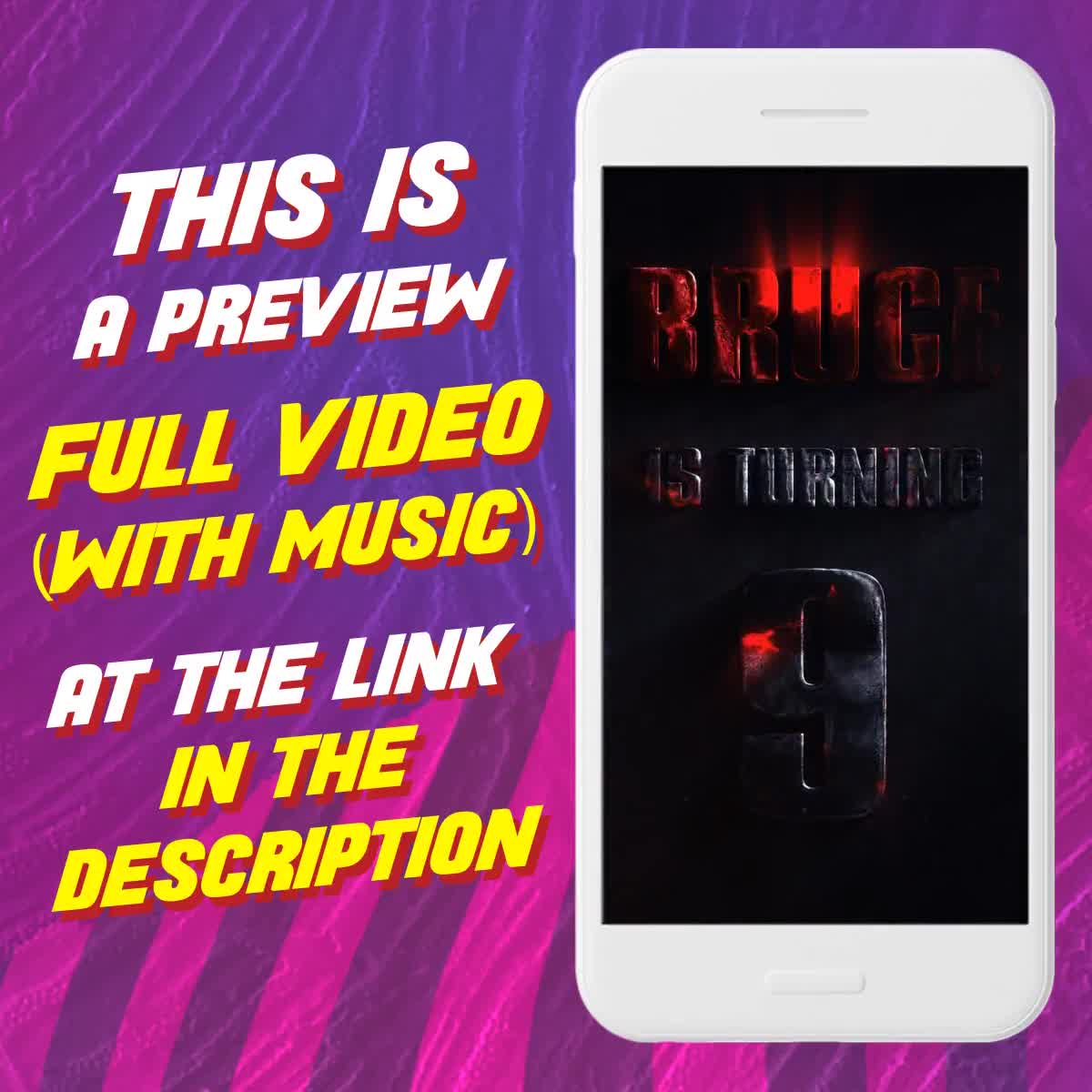 Bat Birthday Party Video Invitation, Superheroes Digital Animated