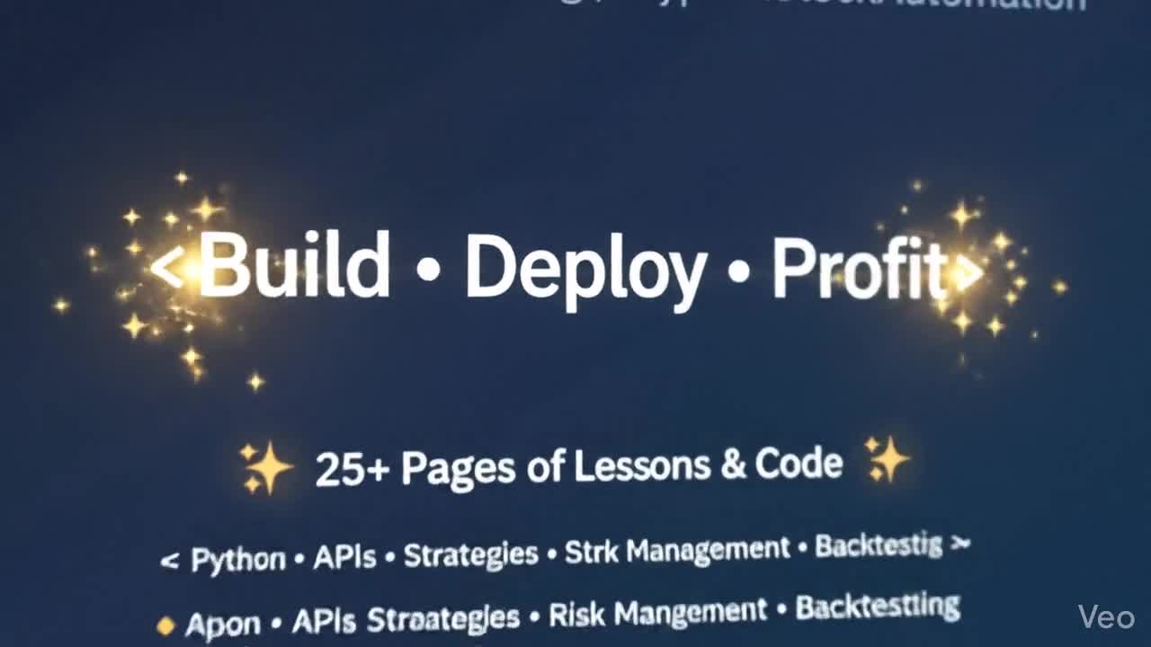 Algorithmic Trading Bot Course | Python Code, Crypto Automation (Digital Download) video poster