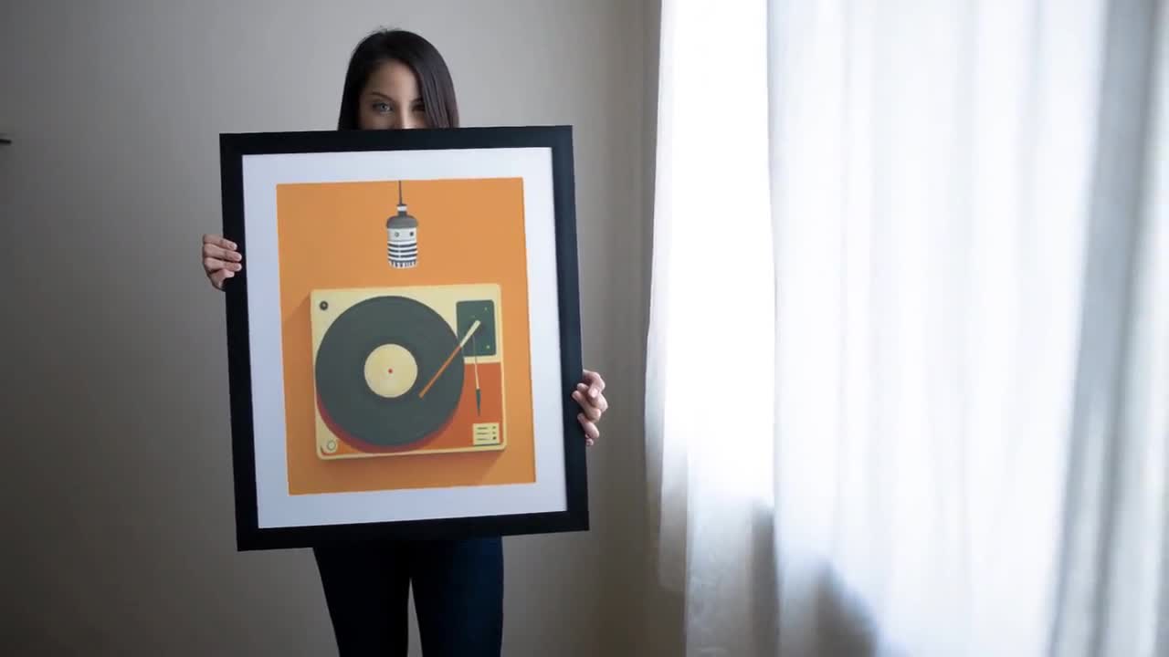record player print by Editors Choice