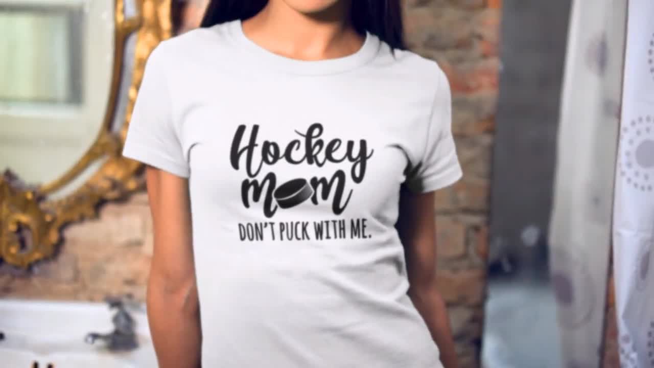 Warning: Hockey Mom Black T-Shirt — Binnie's Skate Sharpening