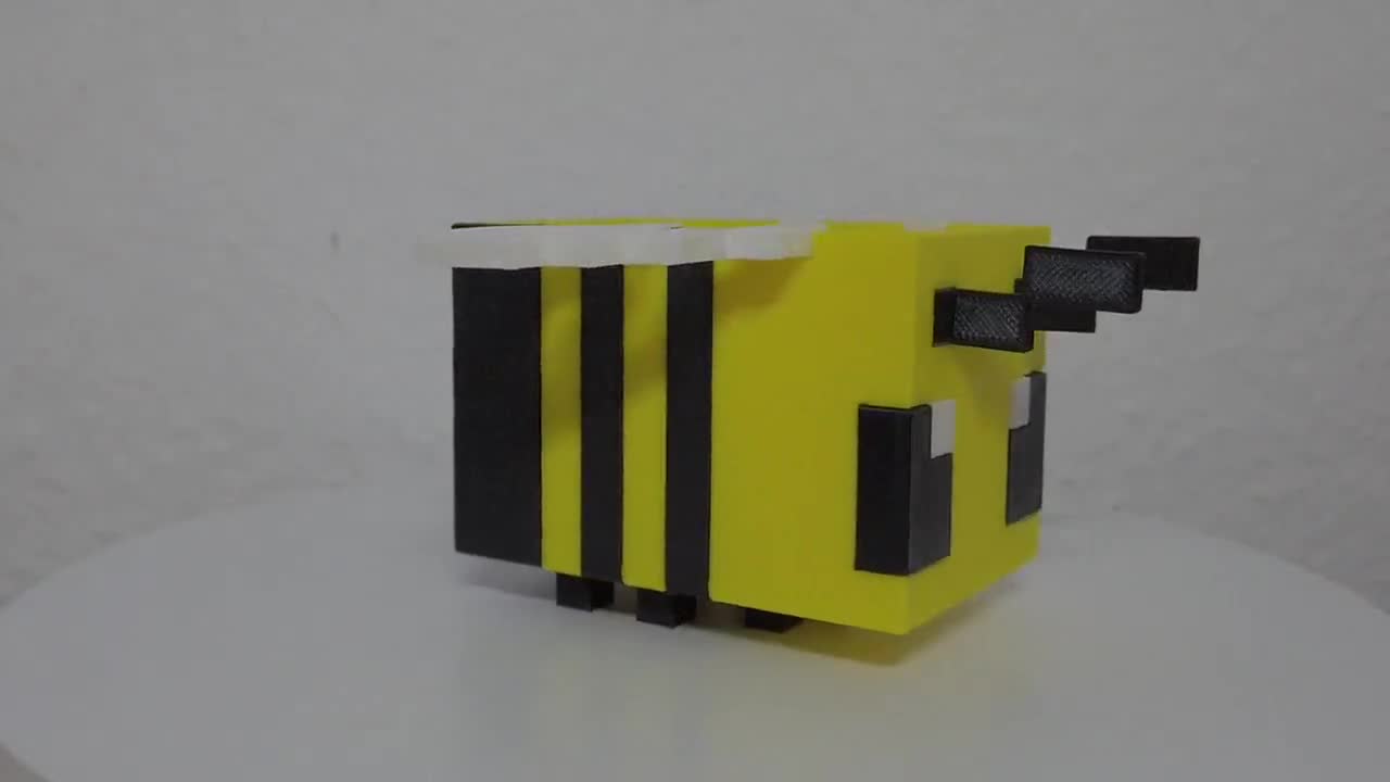 Minecraft Bee 3D Print Planter Cute Animal Plant Pot 